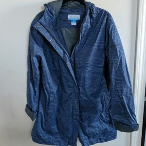 Light blue Colombia rain jacket